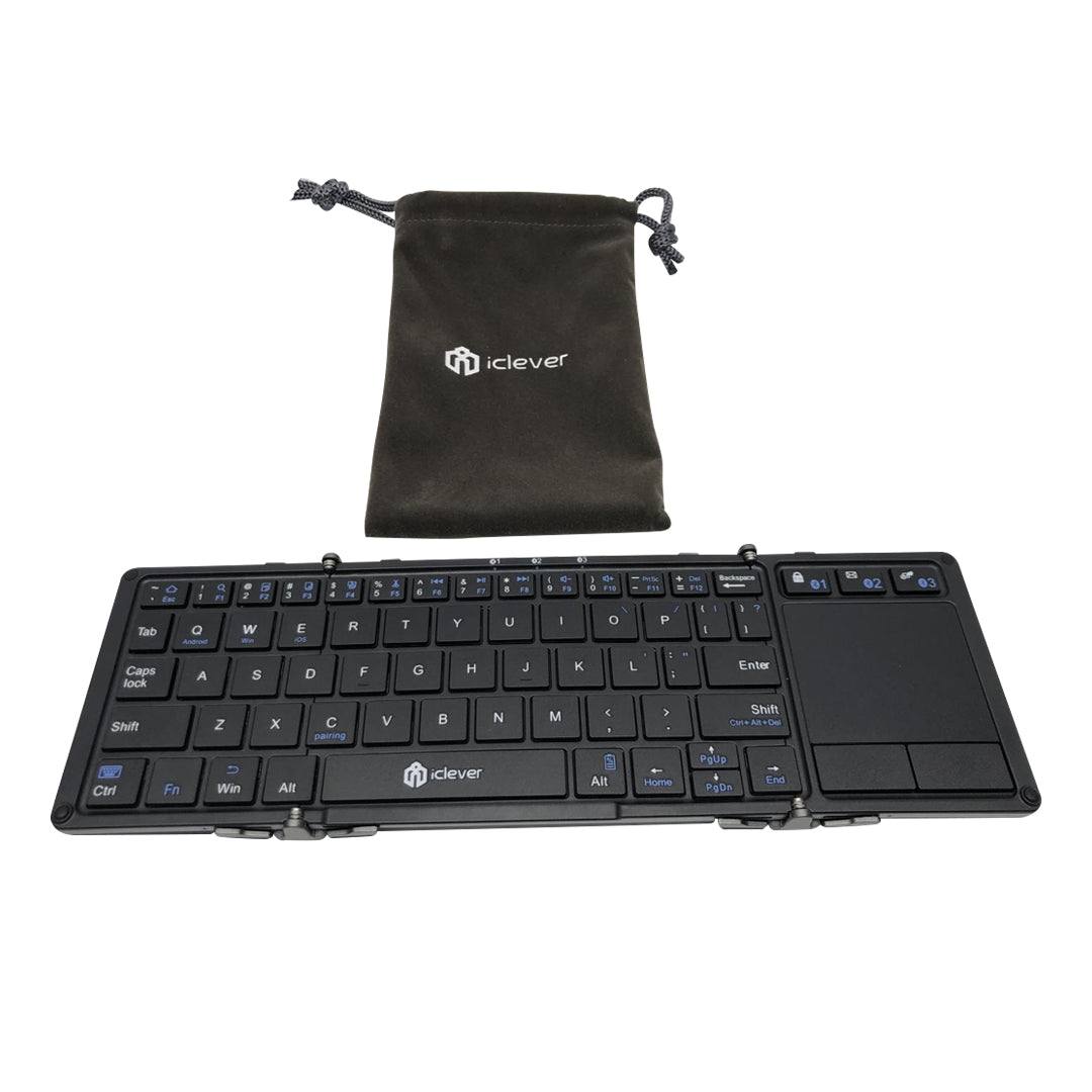 iClever IC-BK08 Portable Tri-Folding Bluetooth Keyboard with Touchpad – JG  Superstore