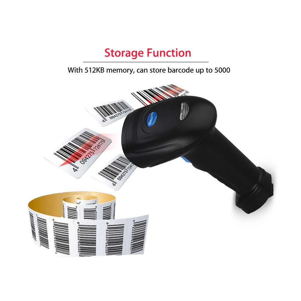 Logicowl OJ-BWM3 Portable Wireless 1D 2D QR Barcode Scanner Bluetooth for Supermarket, Drugstores and Convenience Stores
