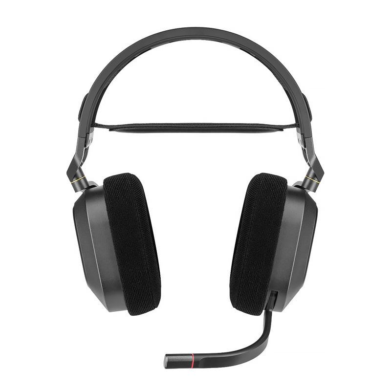 CORSAIR HS80 Wired iCUE RGB Gaming Headphone with Dolby Atmos Surround Sound, 24-bit Hi-Res Audio and Omnidirectiol Flip to Mute Microphone for PC Laptop and Gaming Consoles (Carbon, White) | CA-9011237-AP CA-9011238-AP