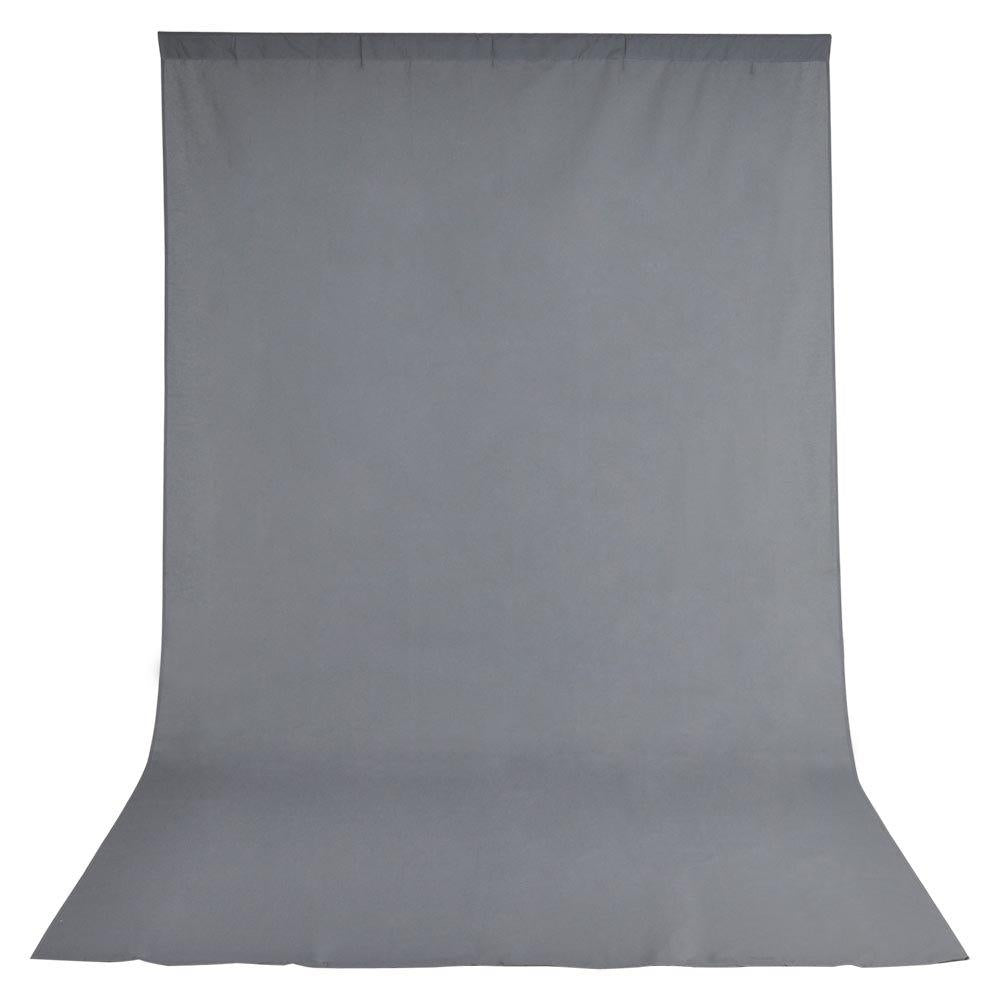 Pxel AA-ML1827GRY 180x270 cm Seamless Gray Background Cloth Backdrop 6x9 Feet Muslin