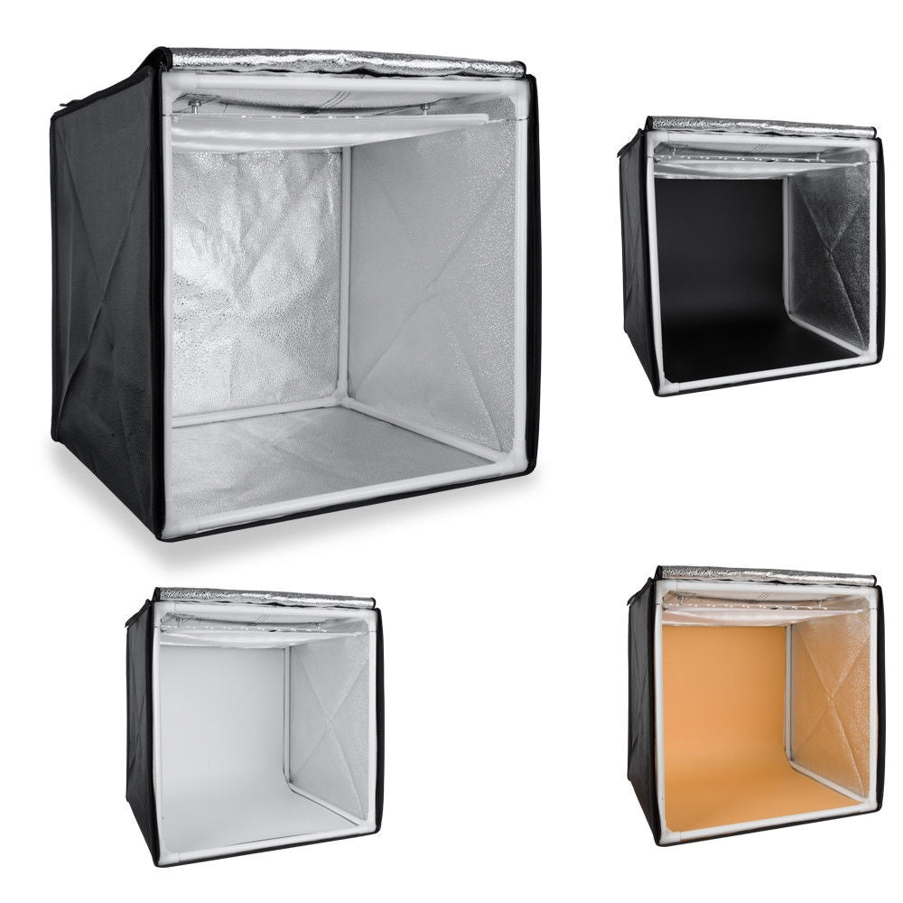 Pxel LB70LED 70cm x 70cm Studio Soft Box LED Light Tent with Backdrop and Bag