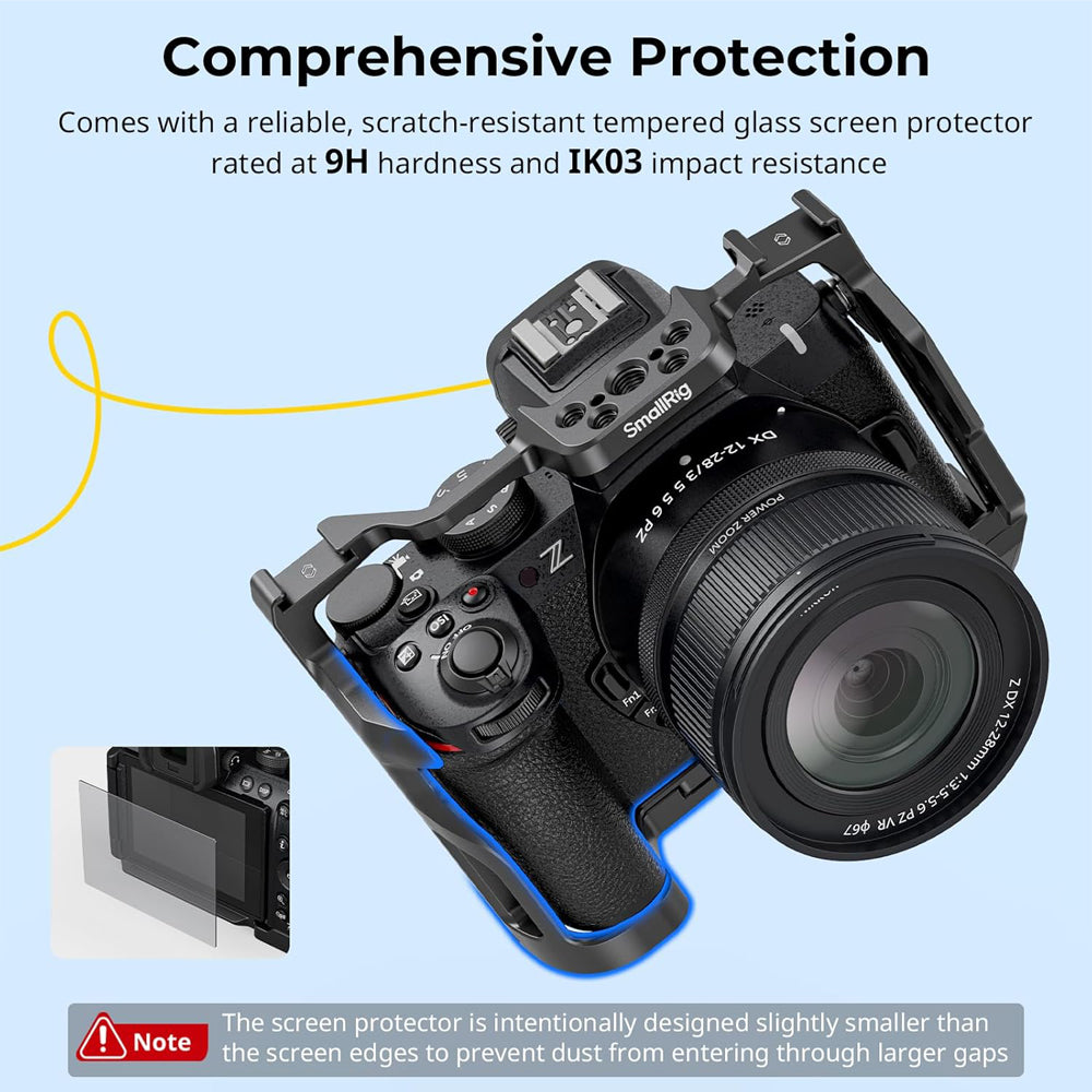 SmallRig Formfitting Aluminum Alloy Camera Cage for Nikon Z50 II Mirrorless Camera with Integrated Arca-Type Base, TO Rail, Shoe Mount, Strap Slots, QD Socket and 1/4"-20, 3/8"-16 Accessory Threads