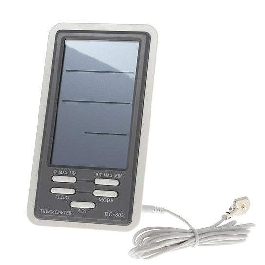 Eagletech DC803 Digital LCD Temperature Humidity Meter Clock Hygrometer Thermometer Indoor and Outdoor