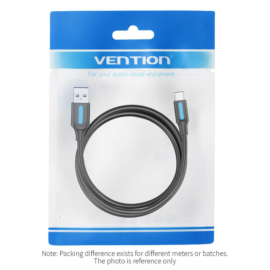 Vention USB 2.0 A Male to Type-C Male 5A Fast Charging Data Cable for Smartphones (Available in 0.25M, 0.5M, 1M, 1.5M, 2M, 3M) | CORB