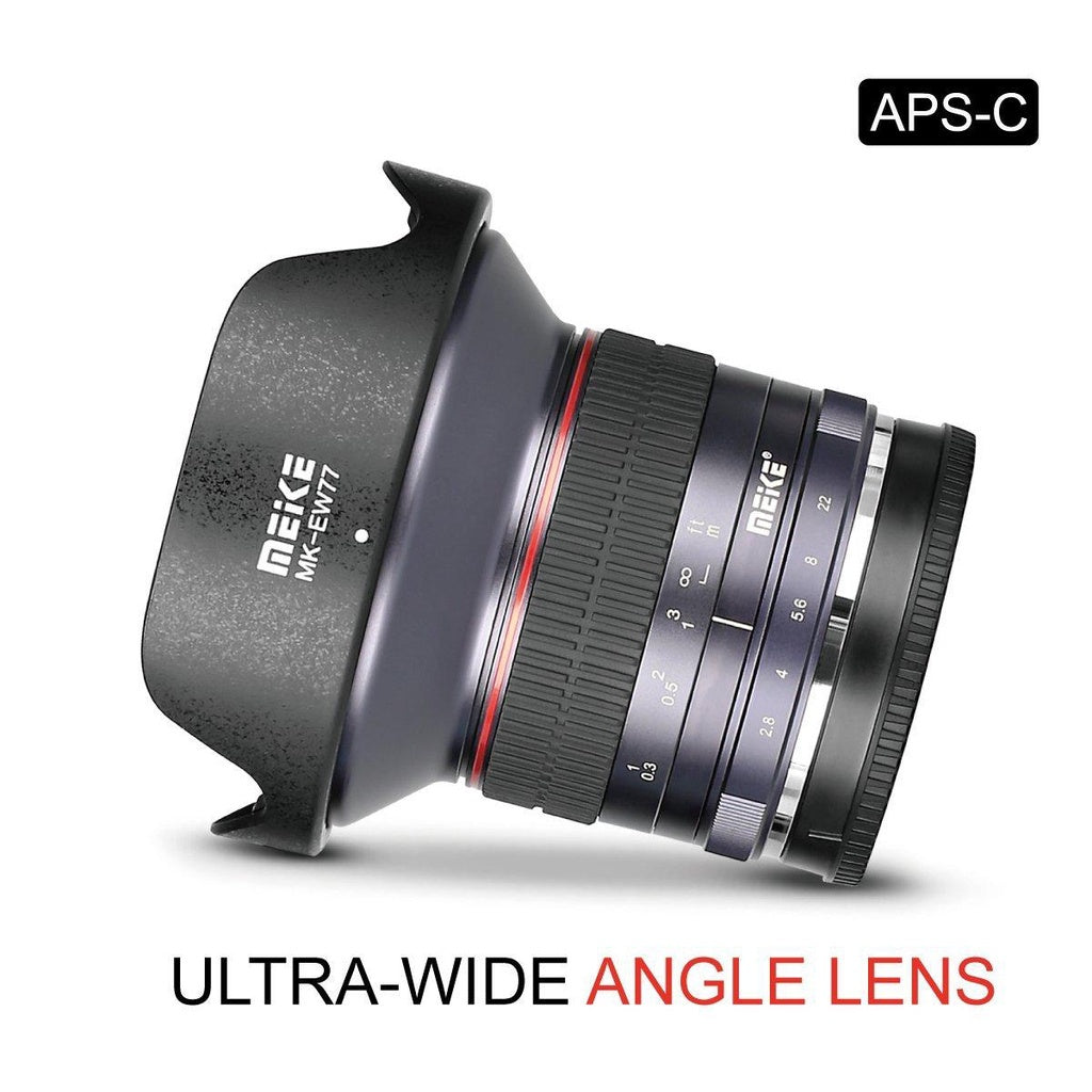 Meike MK-12mm 12mm F/2.8 Ultra Wide Angle Manual Focus APS-C Prime Lens (E-Mount) for Sony Mirrorless Cameras