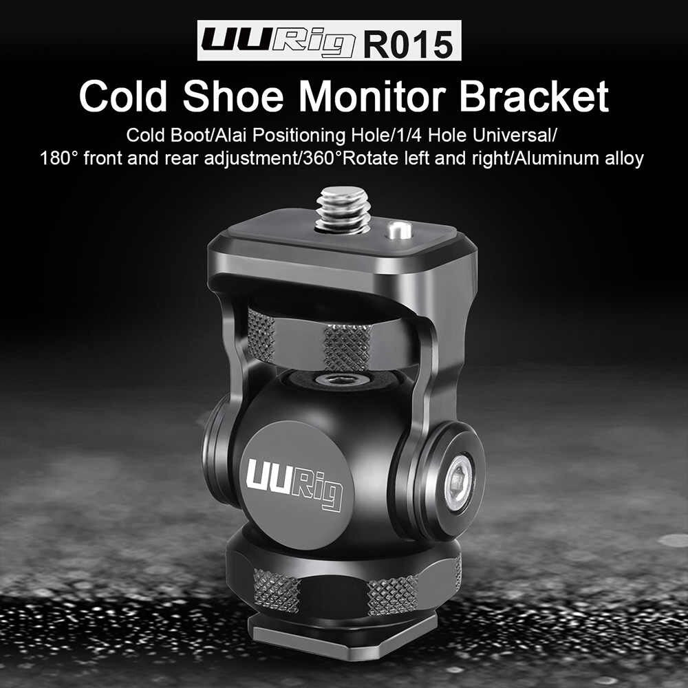 UURig by Ulanzi R015 Monitor Bracket Mini Ballhead With Cold Shoe Mount Gimbal Rig for Sony Canon Nikon DSLR Camera Accessories Smartphone