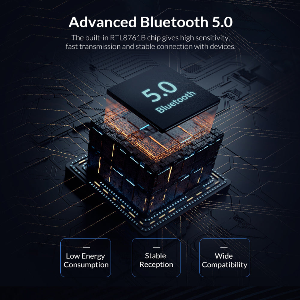 ORICO Bluetooth 5.0 Adapter Dongle for PCs, Desktops & Laptops (Windows Only) – Up to 20m Wireless Range | ORICO-BTA