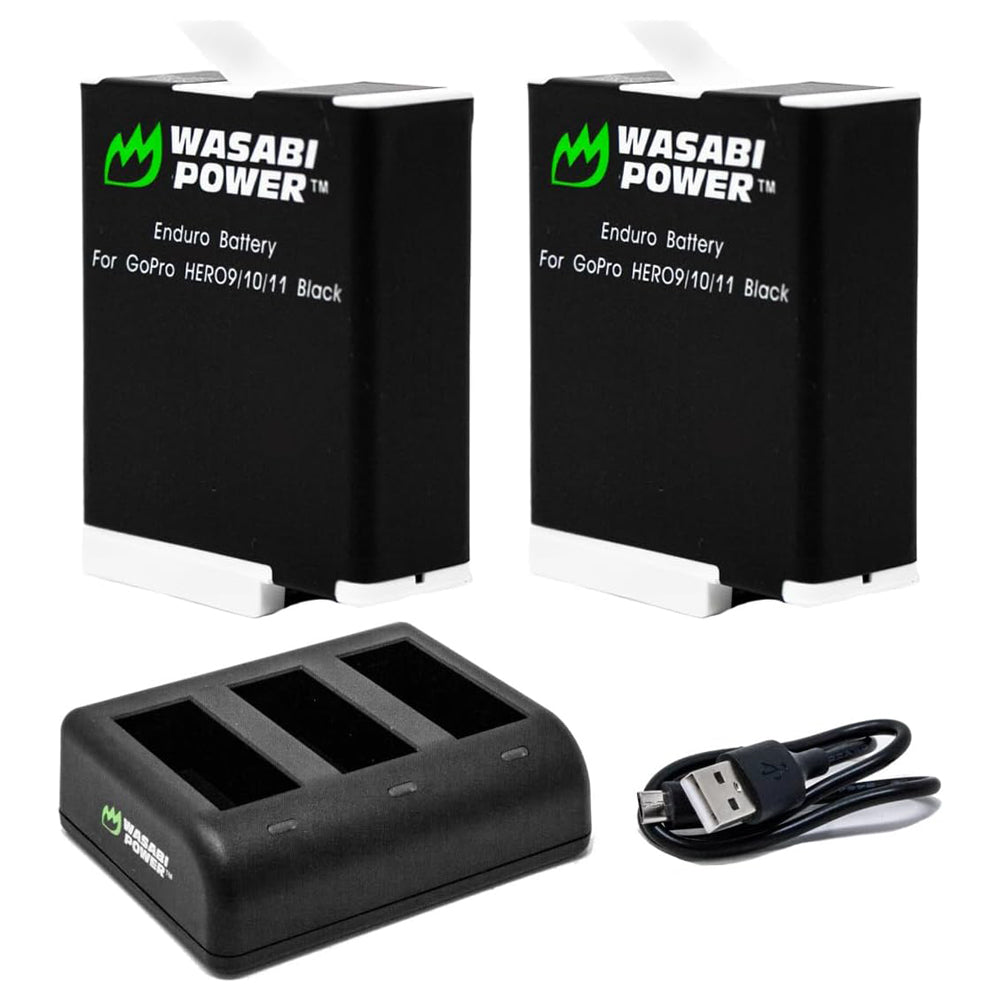 Wasabi Power GoPro HERO 12/11/10/9 Battery & Charger for HERO12 HERO11 HERO10 HERO9 Action Cameras | JG Superstore