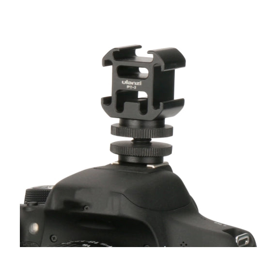 Ulanzi PT-3S Triple Cold Shoe Mounts with Hot Shoe Mount Adapter for DSLR Camera
