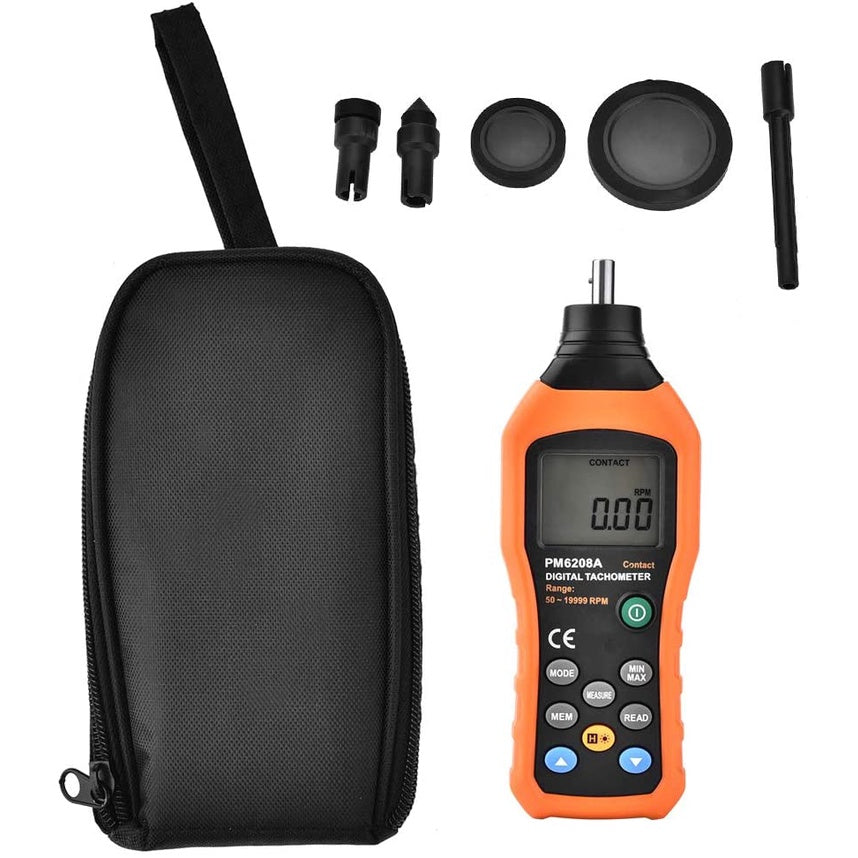 PeakMeter PM6208A High Quality Contact-type Digital Tachometer Meter High Performance Max 50-19999RPM