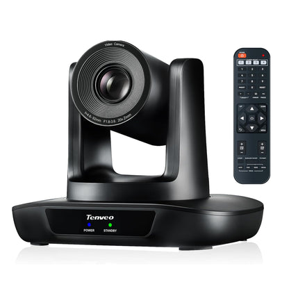 Tenveo UHDMAX NDI 1080P FHD PTZ Conference Camera with Smart Auto Tracking, 20X Optical Zoom, 2MP 1/2.8" Sony Sensor, 3G-SDI, HDMI, USB, and LAN Output for Video Live Streaming, Broadcast, Meeting & Conferencing