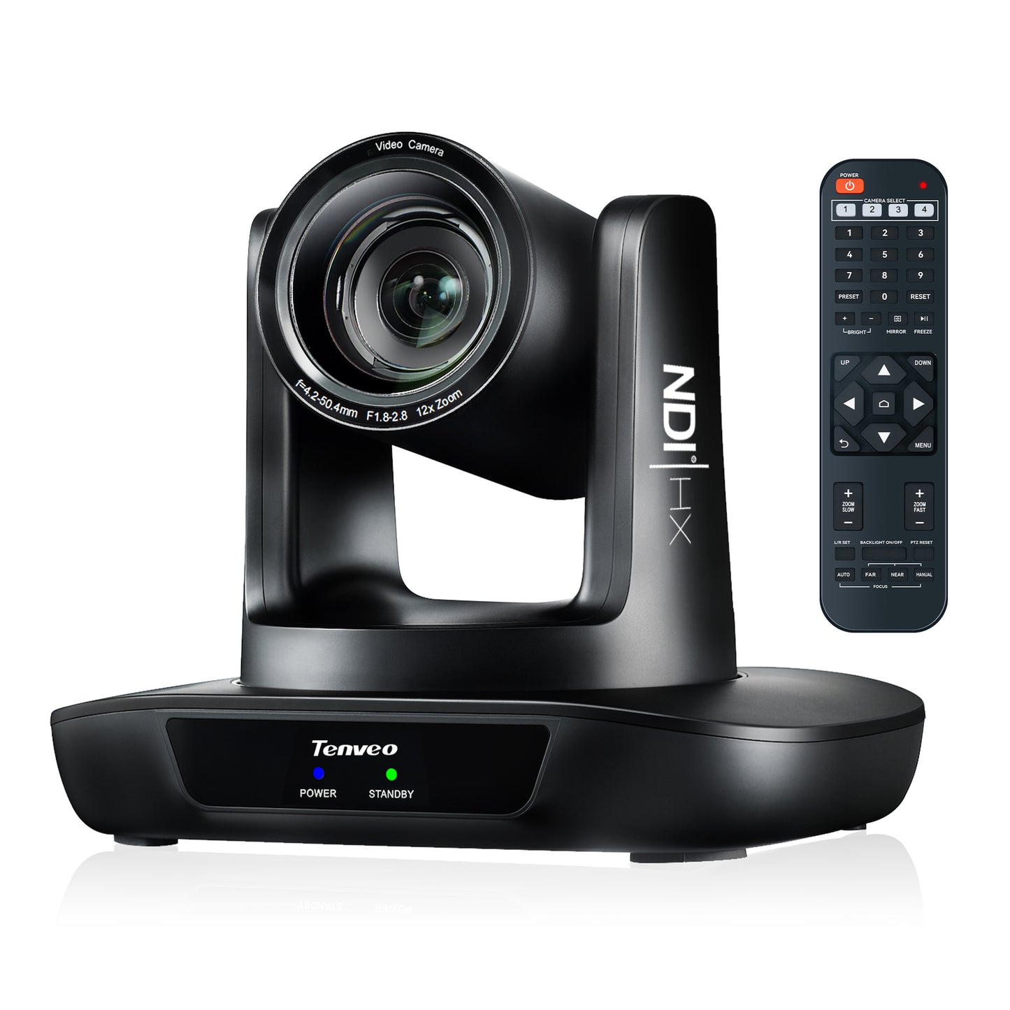 Tenveo UHDMAX 1080P FHD PTZ Conference Camera with Smart Auto Tracking, 12X Optical Zoom, 2MP 1/2.8" Sony Sensor, 3G-SDI, HDMI, USB, and LAN Output for Video Live Streaming, Broadcast, Meeting & Conferencing