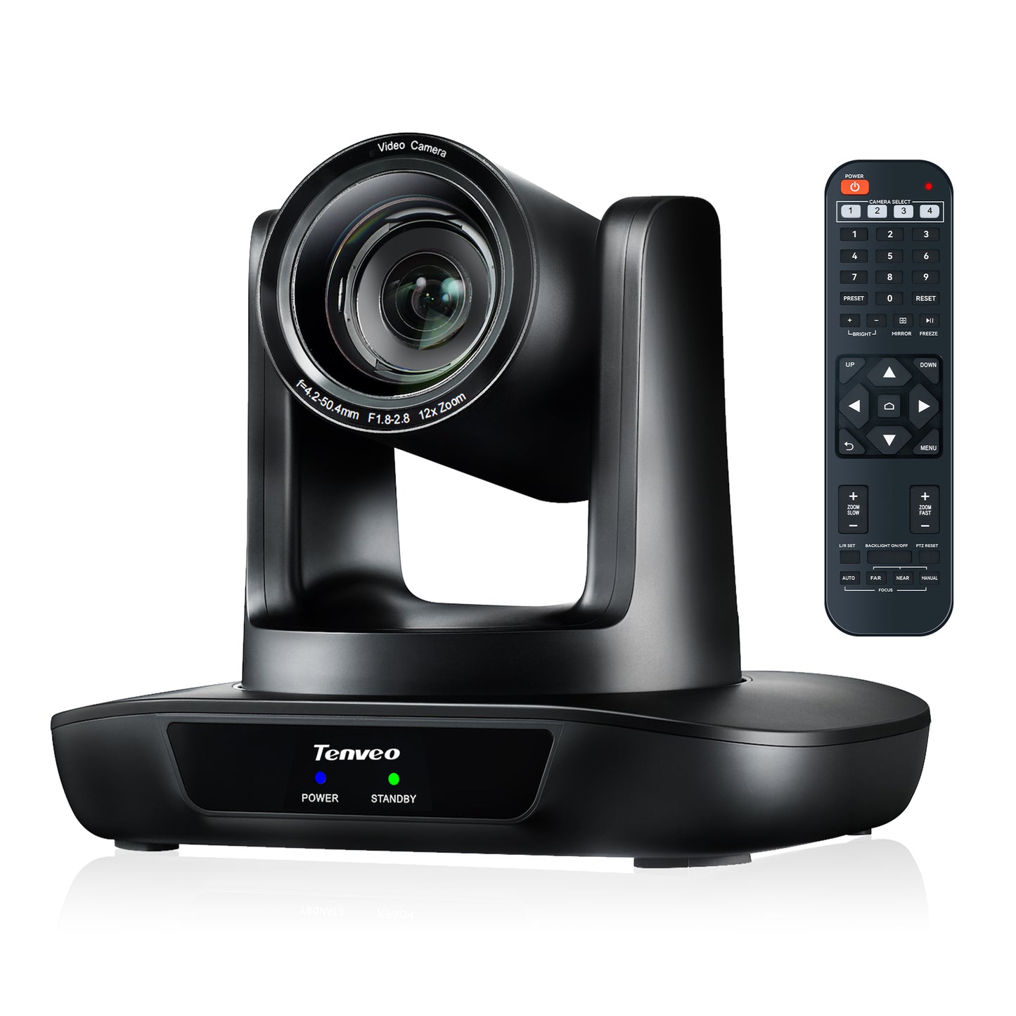 Tenveo UHDMAX 1080P FHD PTZ Conference Camera with Smart Auto Tracking, 12X Optical Zoom, 2MP 1/2.8" Sony Sensor, 3G-SDI, HDMI, USB, and LAN Output for Video Live Streaming, Broadcast, Meeting & Conferencing