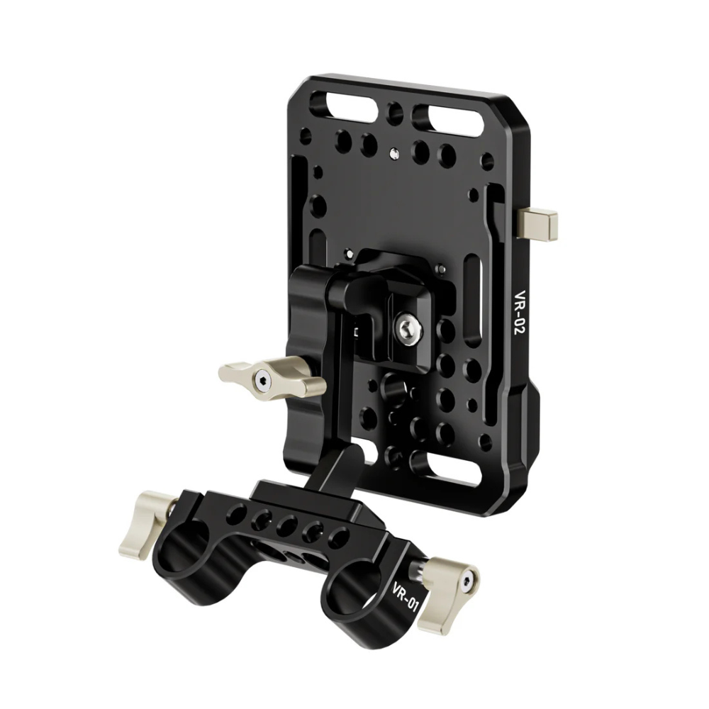 ZGCINE VR-Kit 1 / VR-Kit 3 with VR-01 15mm Railblock w/ 1/4"-20 Thread, VR-02 V-Lock QR Quick Release Battery Plate & Articulating Arm for DSLR Camera Rigs, V-Mount Battery Setup, LED Lights, Monitors, Video Production & Studio Accessories