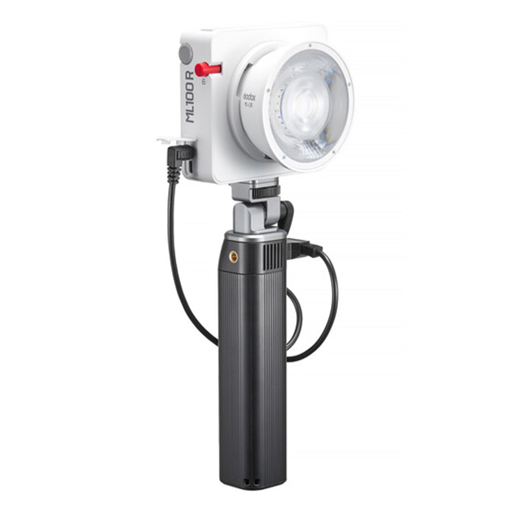 Godox BG02 Handheld Ergonomic Battery Grip 95Wh 6600mAh with D Tap & USB C Cable, 160 Degree Tilting Head, 1/4"-20 Threaded Screw and LED Indicators for Content Creators, Camera Flashes and Lights