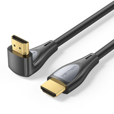 Vention 1m 1.5m 2m 3m HDMI A 4K 60Hz Right Angle Cable HDR ARC Male to Male Cord Gold Plated Audio Video Sync for PC Desktop Computer Laptop Monitor TV Projector