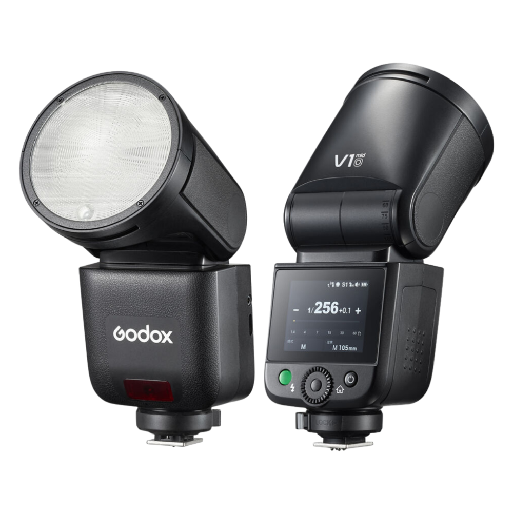 Godox V1 mid TTL Round Head On-Camera Flash for Sony Canon Fujifilm Nikon Panasonic Olympus Cameras