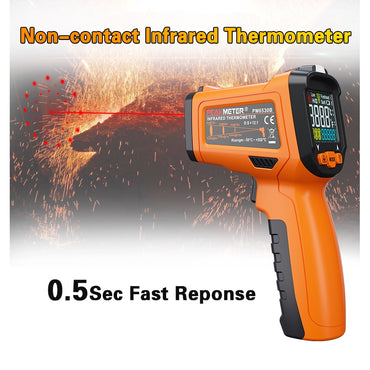 PeakMeter PM6530B Laser LCD Digital IR Infrared Thermometer Temperature Meter Gun Point -50~550 Degree Non-Contact Thermometer