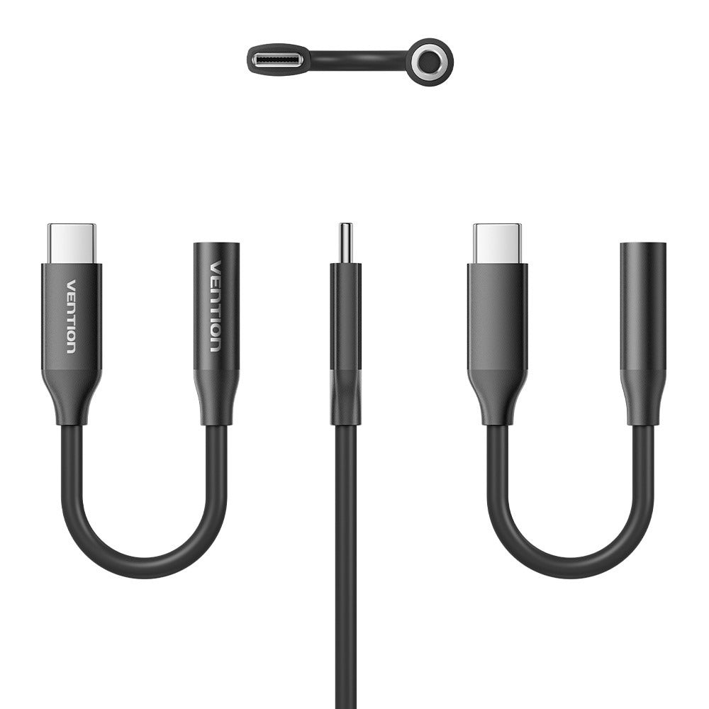 Vention USB Type-C to 3.5mm AUX Male to Female Audio Adapter Cable with DAC Chip Plug & Play for Laptop Desktop PC Smartphones and Other Devices | BIHBA