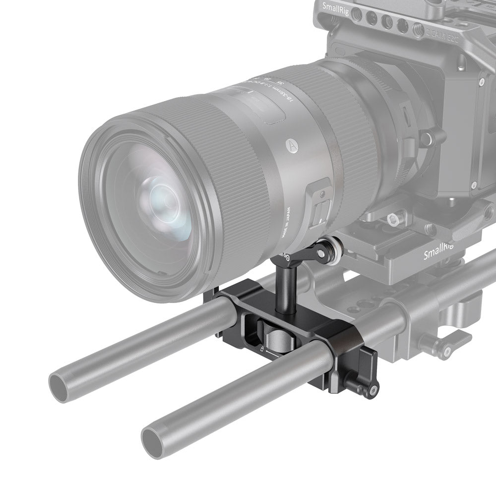 SmallRig Universal Lens Support with 15mm LWS Diameter, Y-Shaped 1.2" Vertical Height Adjustment and Quick Release Thumbscrews for Camera Lenses 2727