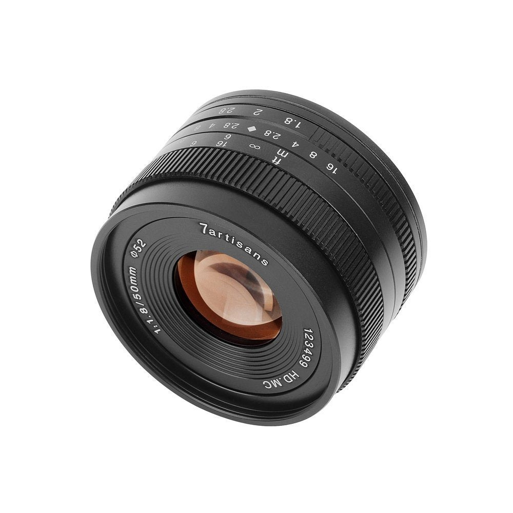 7Artisans 50mm F/1.8 APS-C Format Fujifilm X Mount Compact Portrait Prime Lens MF Manual Focus for Mirrorless Cameras