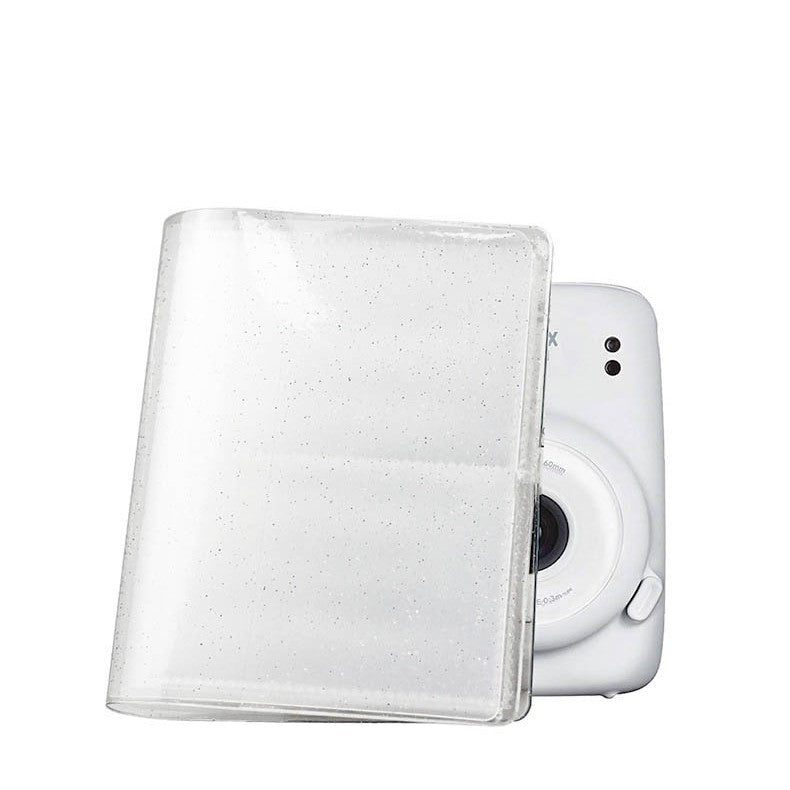 Pikxi Clear Transparent Glitter Photo Album 3 inch 64 Pockets Photos for Fujifilm Instax Mini Instant Camera | JG Superstore