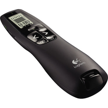Logitech R800 Professional Presenter Wireless Presentation Clicker Remote with Green Laser Pointer and LCD Display