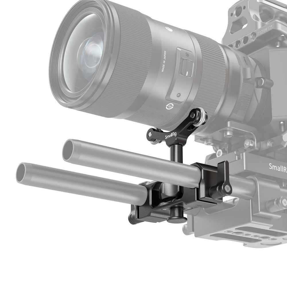 SmallRig Universal Lens Support with 15mm LWS Diameter, Y-Shaped 1.2" Vertical Height Adjustment and Quick Release Thumbscrews for Camera Lenses 2727