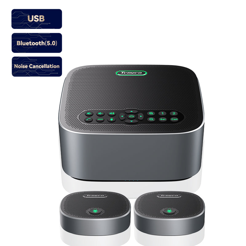 Tenveo VA612 GROUP Video Conferencing System Set with 4K UHD 12X Optical Zoom PTZ Camera, Power Hub, Bluetooth Speakerphone with Built-in Omnidirectional Microphone for Live Streaming, Broadcast, Gaming & Meeting