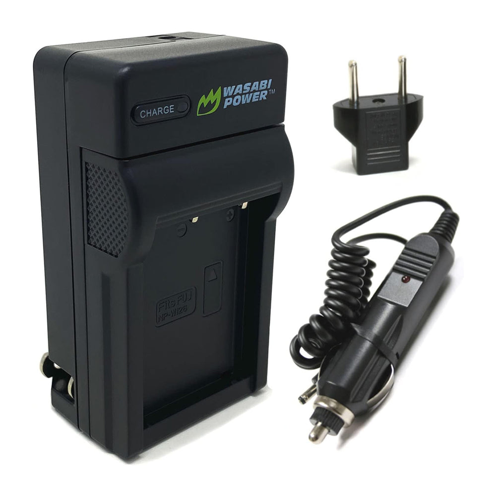 Wasabi Power NP-W126 NPW126 (2 Pack) 7.2V 1400mAh Battery & Dual USB Charger Kit w/ Power Indicators for Fujifilm HS30EXR, X-A1 X-A5 X-A10, X-E1 X-E2 X-E2s X-E4, X-H1, X-M1, X-Pro1 X-Pro2 X-Pro3, X100F X100V Mirrorless Camera
