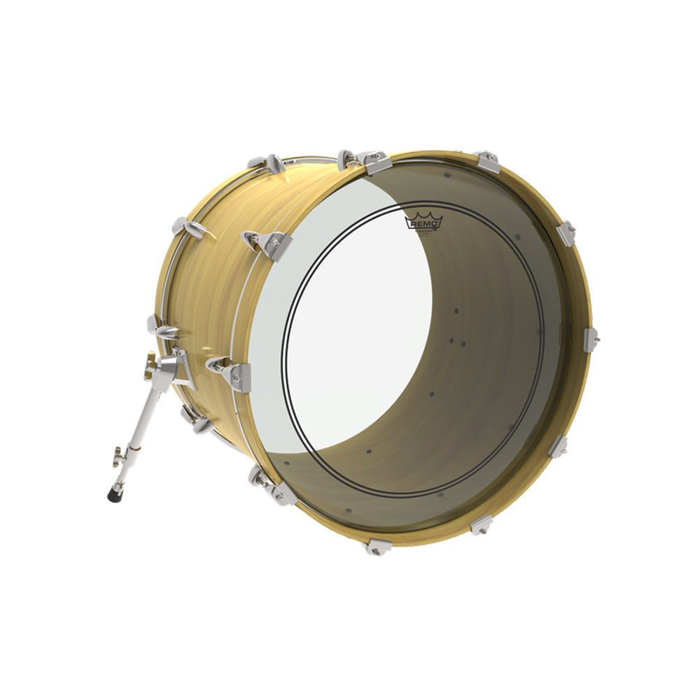 Remo 26" Powerstroke P3 Clear Drum Head with Focused, Warm Mid, Low Range Tones and Attack for Toms, Sre and Bass Drums
