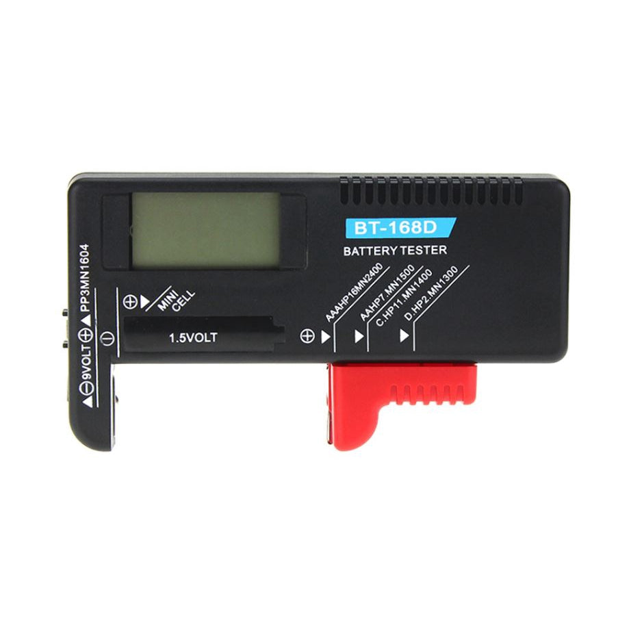 Eagletech BT-168d AA/AAA/C/D/9V/1.5V LCD Digital Button Cell Battery Tester Meter Indicate Volt Tester Checker