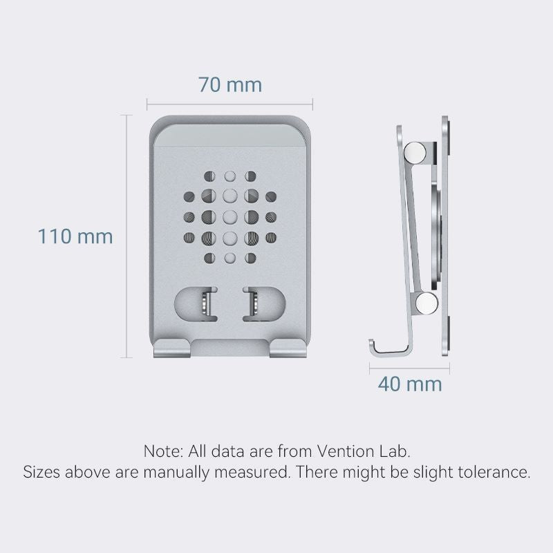 Vention Articulating Aluminum Alloy Tablet and Phone Holder Desk Stand with 360 Degree Rotatable for iPad, iPhone, Galaxy Tab, Android Smartphones etc. | KSDH0