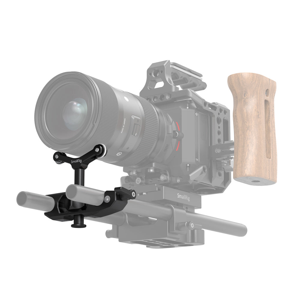 SmallRig Universal Lens Support with 15mm LWS Diameter, Y-Shaped 1.2" Vertical Height Adjustment and Quick Release Thumbscrews for Camera Lenses 2727