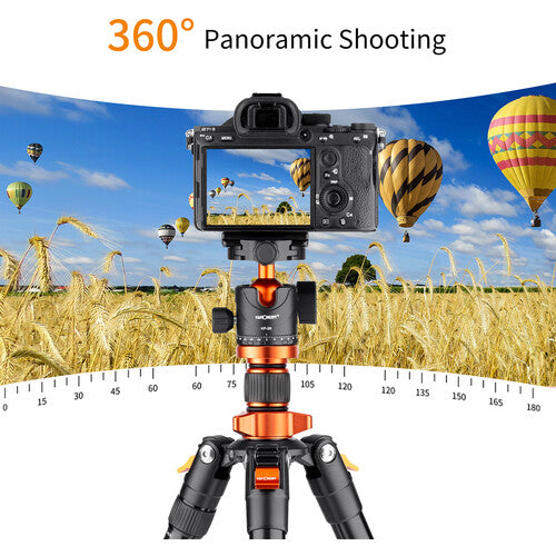 K&F Concept SA254M2 Aluminum Alloy Lightweight DSLR Mirrorless Camera Tripod and Monopod with Ball Head