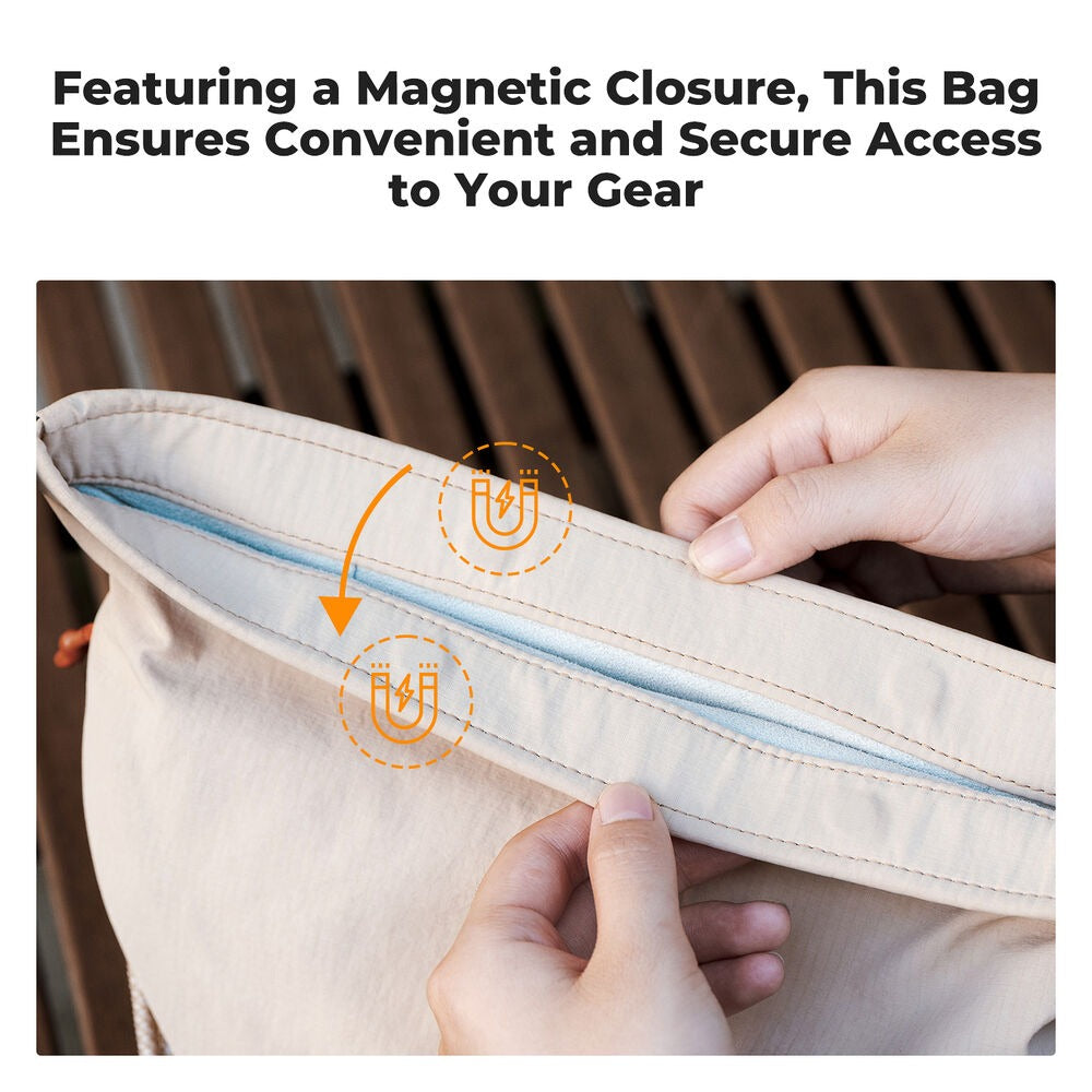 K&F Concept Urban Wander 11 5L Camera Shoulder Sling Bag + Detachable Camera Strap with Magnetic Closure, Water Resistant and Accessory Compartments