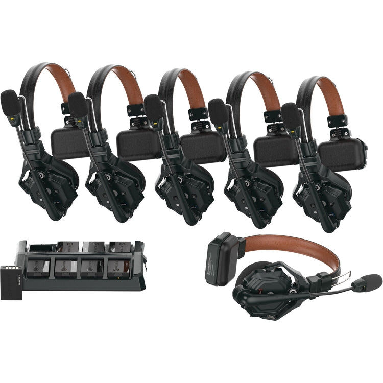 Hollyland Solidcom C1-PRO 6S / C1-PRO 4S / C1-PRO 8S-HUB 1.9GHz True Wireless DECT Intercom System Headsets Full-Duplex with Push-to-Talk Function, Two-Mic Environmental Noise Cancellation for Professional Filmmaking