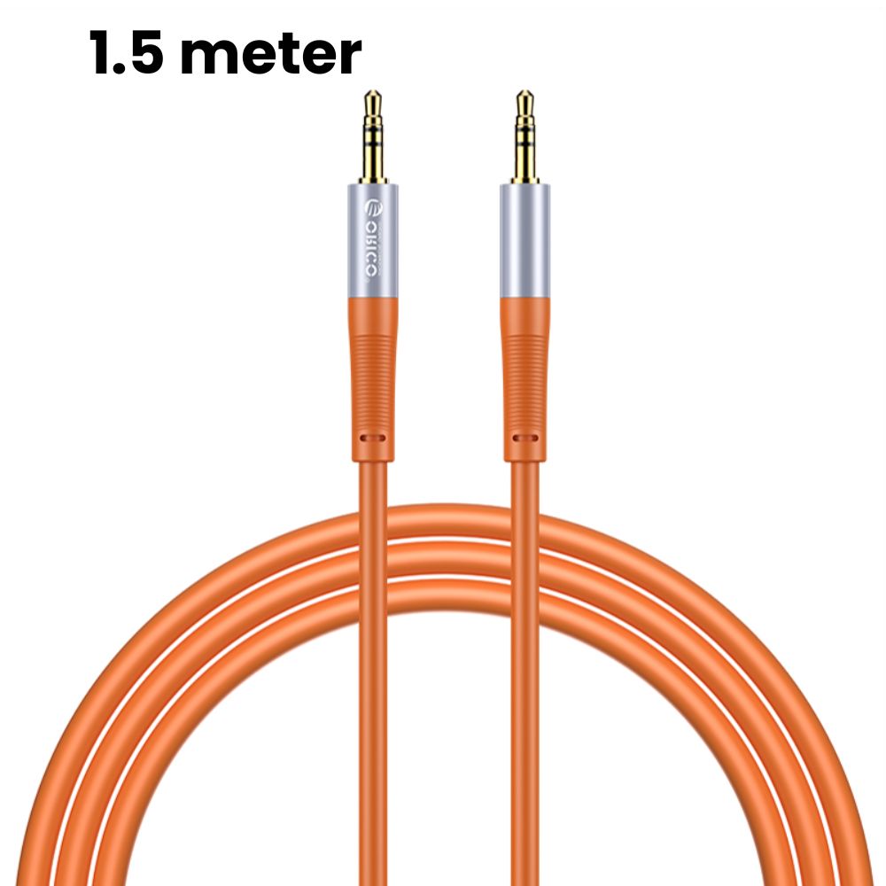 ORICO Soft Silicone 3.5MM AXZ Series Audio Cable Male-to-Male with Gilded Connector and Tinned Copper for Smartphone Speakers and Other Audio Accessories - Blue