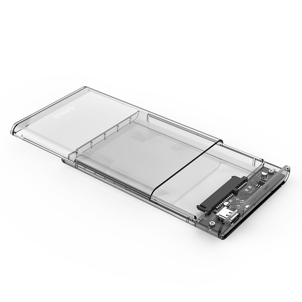 ORICO 2.5" SATA USB 3.1 Gen1 Type-C Clear Transparent SSD / HDD Hard Drive Enclosure with 4TB Max Support Capacity for Windows, MAC Os, Linux PC Desktop Computer Laptop | 2139C3-CR