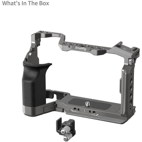 SmallRig HawkLock QR Cage Kit for Sony Alpha 7C II / 7CR with Silicon Grip, 1/4"-20 / ARRI 3/8"-16 Locating Holes, Arca-Swiss Quick Release Plate & HDMI Cable Clamp | 5198