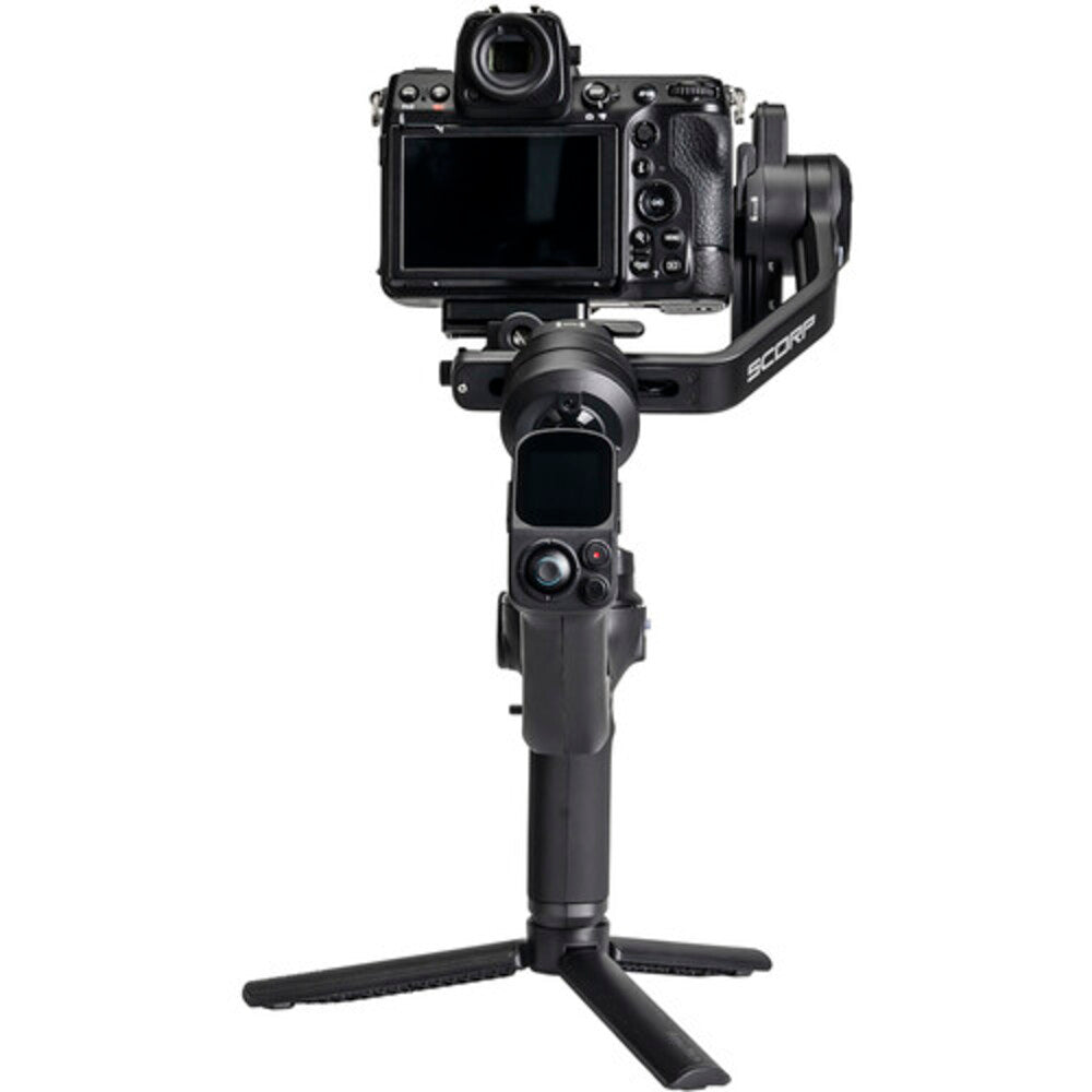 FeiyuTech SCORP 3 3-Axis Handheld Camera Gimbal Stabilizer with 3.5Kg Max Payload, 14-Hour Battery Life, USB-C, Buckle Design 3-Axis Motor Locks, AI Smart Tracking, OLED Status Indicator, L-Shaped QR Quick Release Plate & 1/4"-20 Threads