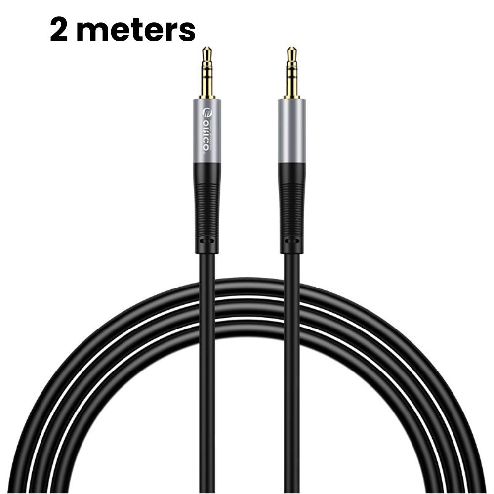 ORICO Soft Silicone 3.5MM AXZ Series Audio Cable Male-to-Male with Gilded Connector and Tinned Copper for Smartphone Speakers and Other Audio Accessories - Blue