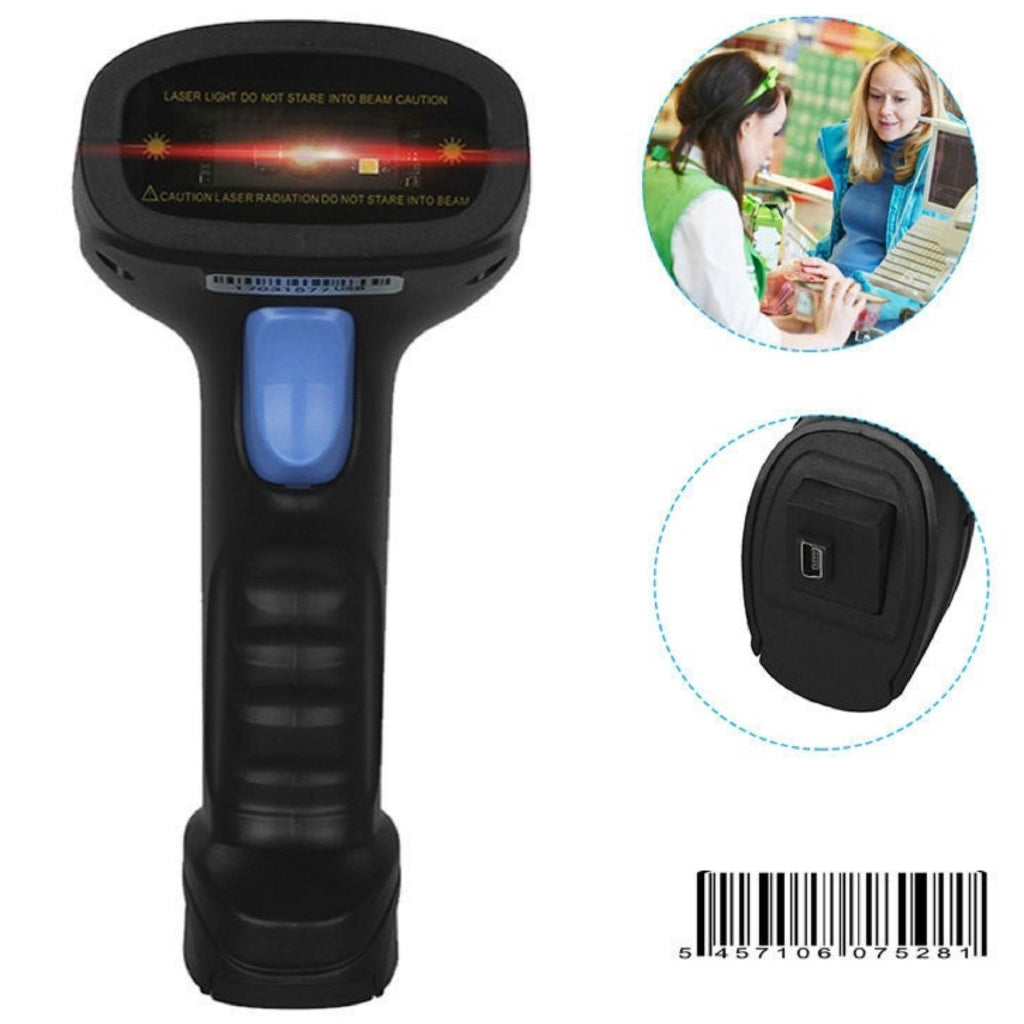 LogicOwl OJ-WM3 2.4G Wireless USB 1D,2D and QR Barcode Scanner Portable Handheld CCD Screen Payment QR Code Reader
