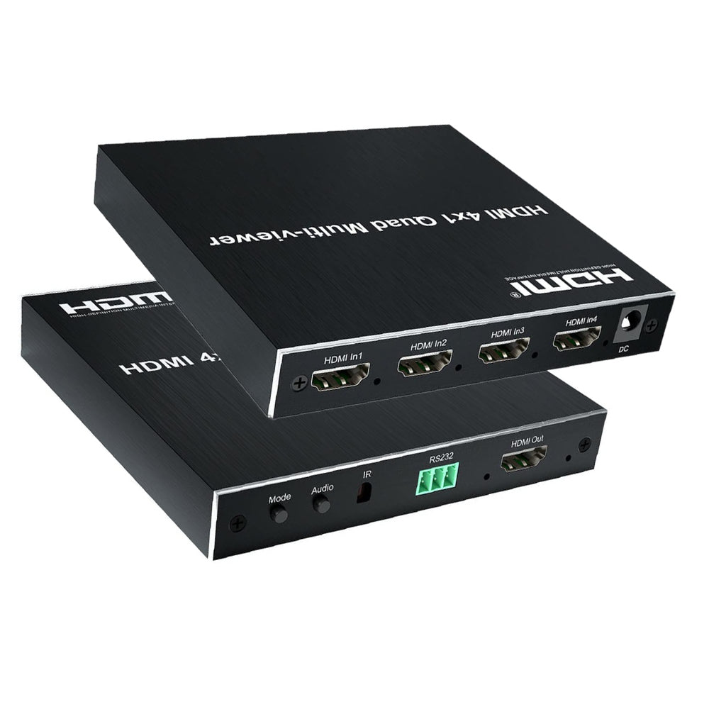 Argox 4K 30Hz HDMI 4x1 Quad Multi-Viewer Screen Splitter Ultra HD Support IR Remote Control, PCM2 Audio Format for TV Monitor | HDSW4-Q2