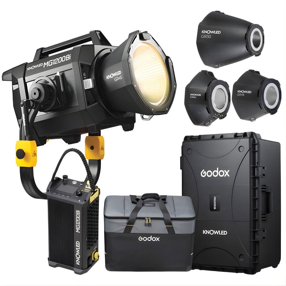 Godox KNOWLED MG1200Bi Bi-Color LED COB Light 1400W 2800-6500K CCT with G Mount Reflector