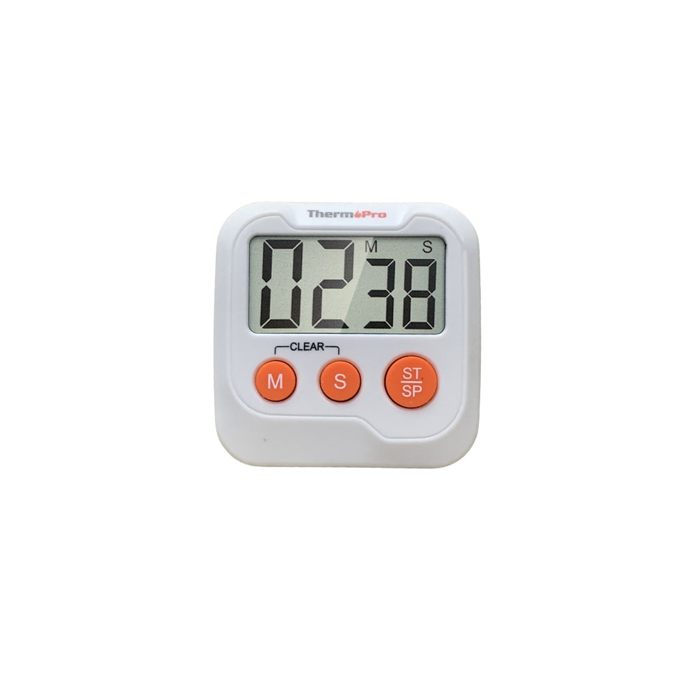 ThermoPro Digital Kitchen Timer with Large LCD Screen, Countdown / Count Up Timer, Up to 4 Level Volume Control, Table Top Stand, Dual Timer, Magnet and Mount for Cooking, Studying and Office | TM03 | TM02 | TM01