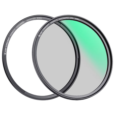 K&F Concept NO-C HMC CPL Circular Polarizer Lens Filter for Camera Lenses - Multi-Coated Optical Glass, Magnetic Slim Frame, High-Definition, Anti-Glaring, Water & Dust Proof