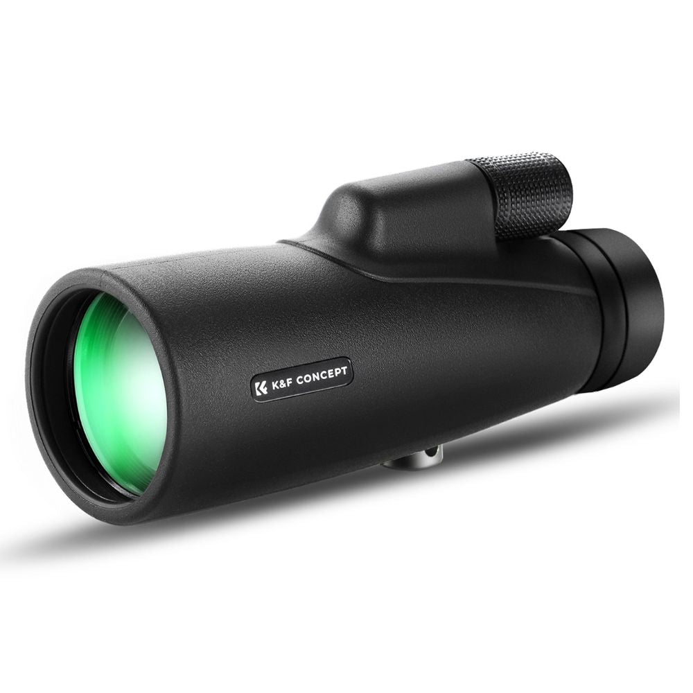 K&F Concept 12x50 Portable HD Waterproof Monocular Telescope with Fully Multi-Coated BAK-4 Prism Lens, 50mm Large Aperture, Ultra-Long-Range Field of View, Easy Focus and Lanyard for Outdoor Sports Hunting Hiking Camping Travel Photography