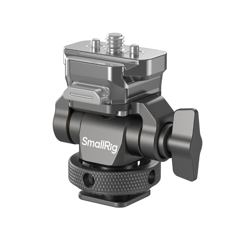 SmallRig HawkLock Quick Release TO Rail & Clamp Support Mount with 1/4" Screw & Locating Pins for Camera Field Monitors, Microphones, Video Lights & H21 Cold Shoe Mount for Camera's Hot Shoe Mount, Cages, Handles | 4888