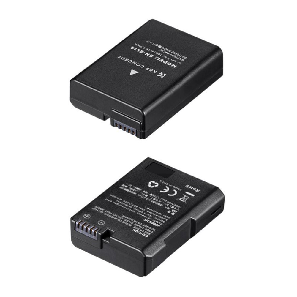K&F Concept EN-EL14 3pcs Battery + Triple Bay Charger Kit